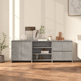 3 Piece Sideboard Concrete Grey Engineered Wood 3098076