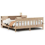 Bookcase Bed without Mattress 180x200 cm Super King Solid Wood Pine 3323173