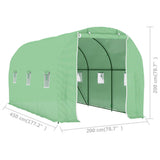 Greenhouse Green PE mesh fabric, Galvanised steel 9 m 48165