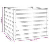 Garden Raised Bed Rusty 100x100x77 cm Corten Steel 151948