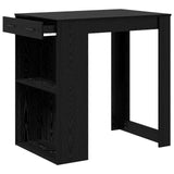 Bar Table Black Oak 102 x 70 x 103.5 cm Engineered Wood 3423343