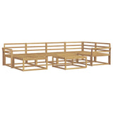 Outdoor Sofa Set 7 pcs White Solid Acacia Wood 3386723