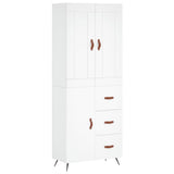 Highboard White 69.5x34x180 cm Engineered Wood 3199785