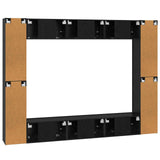 TV Cabinet Set Wall-mounted 10 pcs Black Oak 30.5 x 30 x 90 cm 3393229