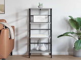 Bookshelf Grey Sonoma 40 x 29.5 x 115 cm Engineered Wood 883907