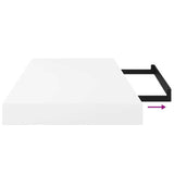Floating Wall Shelves 4 pcs High Gloss White 50x23x3.8 cm MDF 323747