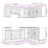 11 Piece Kitchen Cabinet Set "Kalmar" Old Wood Engineered Wood 3314949