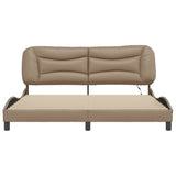 Bed Frame with LED without Mattress "Hvar" Cappuccino 180x200 cm 3213952
