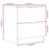 Bedside Cabinets 2 pcs Sonoma Oak Engineered Wood 811221