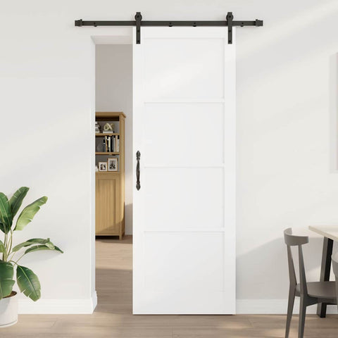 Sliding Door Manual White and black 83 x 232 cm 3333285