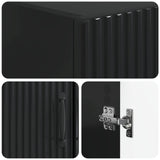 Toilet Cabinet HOORN Black 66 x 25.5 x 190 cm Engineered Wood 897356