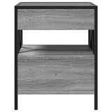 ZNTS Bedside Table with Infinity LED Grey Sonoma 40x40x51 cm 3284104