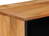 TV Cabinet with Door Natural 80 x 33 x 46 cm Solid Mango Wood 4018275