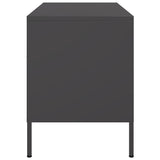 TV Cabinets 2 pcs Black 68x39x50.5 cm Steel 842935