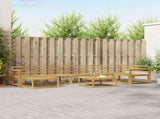 Outdoor Sofa Set 8 pcs White Solid Acacia Wood 3386798
