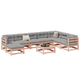 ZNTS 9 Piece Garden Sofa Set Solid Wood Douglas Fir 3299583