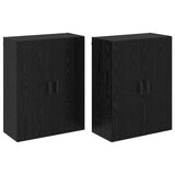Wall-Mounted Cabinet 2 pcs Black Oak 69.5 x 34 x 90 cm 3394508