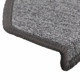 Stair Mats 15 pcs 65x24x4 cm Dark Grey Half Round Large 133885