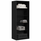 Wardrobe with Shelf Black Oak 80 x 50 x 200 cm Engineered Wood 3378503