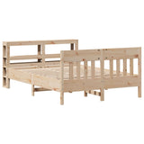 Bed Frame without Mattress 150x200 cm King Size Solid Wood Pine 3306261