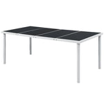 9 Piece Outdoor Dining Set Steel Black 43306