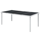 9 Piece Outdoor Dining Set Steel Black 43306