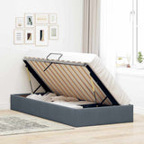 Storage Bed with Headboard Dark Grey 90 x 190 cm Velvet 3370124