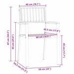 Garden Dining Set 7 pcs Brown Solid acacia wood 3334794