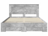 Bed Frame Concrete Grey 120 x 200 cm Engineered Wood 3410345