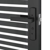 Glass Door Striped Black 76 x 3.5 x 201.5 cm Aluminium 42012453