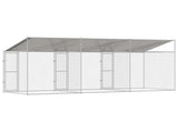 Dog Cage with Roof Silver 600 x 200 x 256 cm Steel and PE 3368299