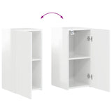 TV Cabinet Set 6 pcs High Gloss White Engineered Wood 3409109
