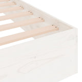 Bed Frame without Mattress White Solid Wood 90x190 cm Single Single 820068