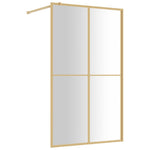 Walk-in Shower Wall with Clear ESG Glass Gold 118x195 cm 154949