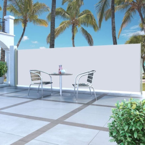 ZNTS Retractable Side Awning 160 x 500 cm Cream 45461