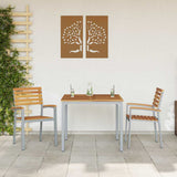 Garden Chair 2 pcs Brown 56 x 57 x 87 cm Solid Acacia Wood 4010624