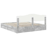 Storage Bed Concrete Grey 180 x 200 cm Engineered Wood 3413071