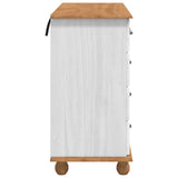 Chest of Drawer ASKIM White 91 x 40 x 79 cm Solid Pine Wood 4105423