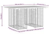 Garden Table Gabion Design 100x70x72 cm Solid Wood Douglas 834366