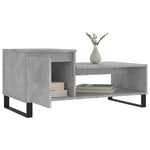 ZNTS Coffee Table Concrete Grey 100x50x45 cm Engineered Wood 830840