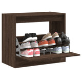 Shoe Cabinet Brown Oak 80x42x69 cm Engineered Wood 840007