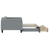 Daybed with Trundle&Drawers without Mattress Light Grey 90x190 cm Single 3196889