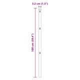 Embedded Fence Post 52 pcs Green Powder-Coated Steel 3350114