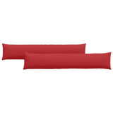 Sofa Pillows 2 pcs Red 200 x 40 cm Fabric 42013880