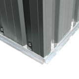ZNTS Garden Storage Shed Grey Metal 204x132x186 cm 42983