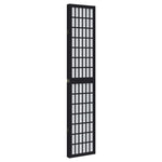 Room Divider 4 Panels Black Solid Wood Paulownia 358771
