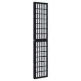 Room Divider 4 Panels Black Solid Wood Paulownia 358771