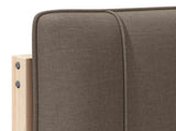 Upholstered Headboard Brown and Taupe 100 cm Solid Pine Wood 880196