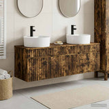 Bathroom Cabinet Set 3 pcs Smoked Oak 49 x 44.5 x 65 cm 3405752