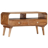 285852 TV Cabinet 90x35x47 cm Solid Mango Wood